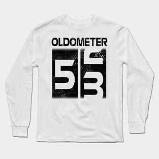 Oldometer Happy Birthday 53 Years Old Was Born In 1967 To Me You Papa Dad Mom Brother Son Husband Long Sleeve T-Shirt